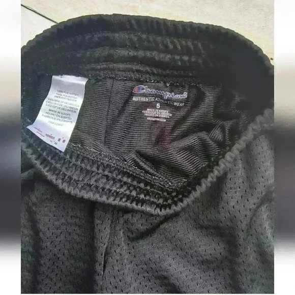 Champion Authentic Activewear Boys Mesh Black Shorts Size 5 - Picture 3 of 6